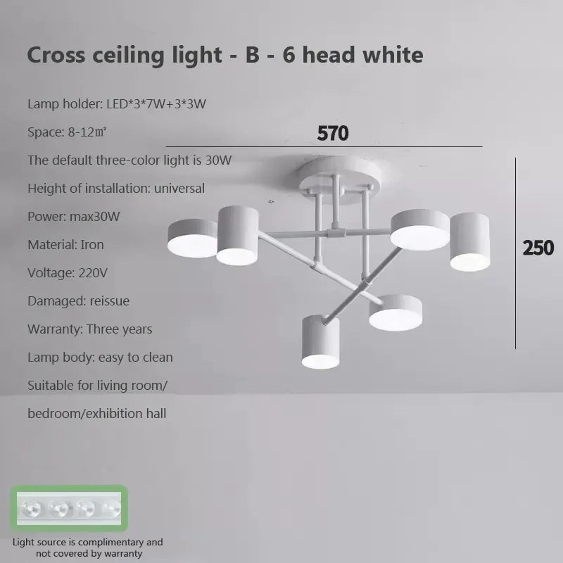 LED Ceiling Chandelier: Modern Light Fixture for Living Room, Bedroom, Hall - Indoor Home Decor