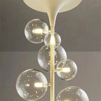 LED Bubble Chandelier Clear Glass Ball Pendant Lamp for Dining Room & Bar