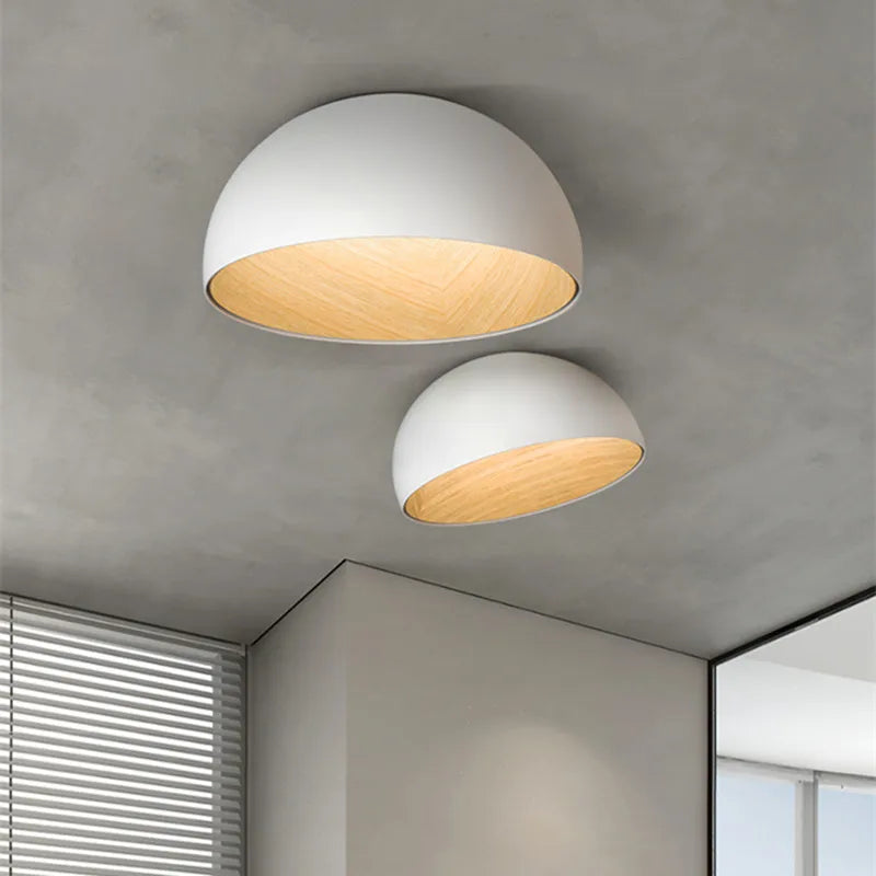 Wood Grain Ceiling Light - Designer Fixture for Study Room