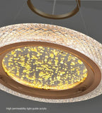 LED Ring Chandelier: Luxury Living Room Lighting Fixture