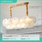 French Cream Crystal Chandelier for Luxury Living Room, Net Red Feather Design