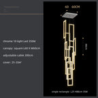 Crystal LED Pendant Light Luxury Stairs Lustre Modern Lighting Fixture