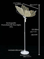 Lace Romantic Butterfly LED Floor Light for Wedding Decor & Party Stage