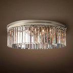 Crystal Prism Chrome Ceiling Light for Home Hotel Restaurant Decoration