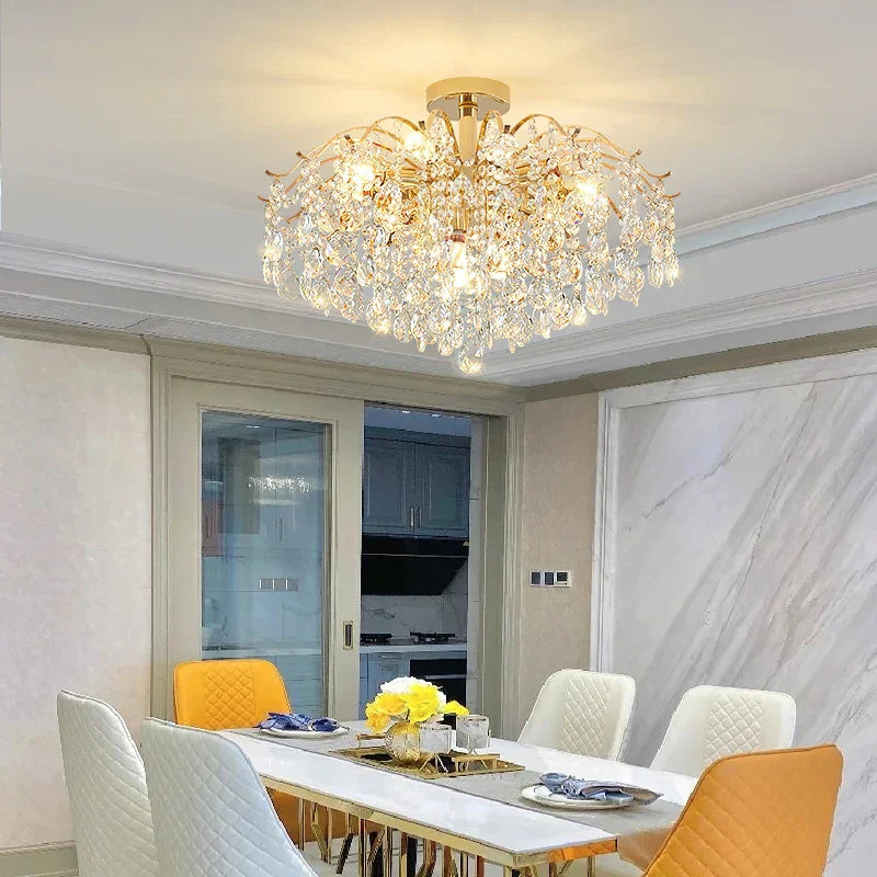 Crystal Chandelier: Modern Elegance for Stylish Living Spaces