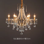 French Pearl Chandelier, Elegant Retro Design for Luxurious Living Spaces