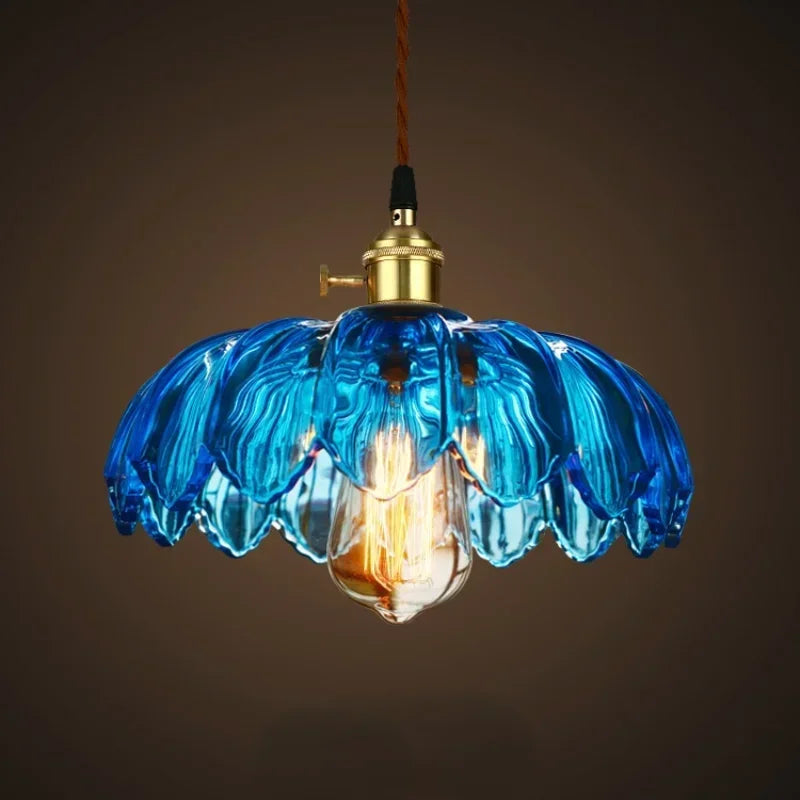 Glass Pendant Lights: Vintage LED Indoor Lighting for Home, Living Room, and Cafe.