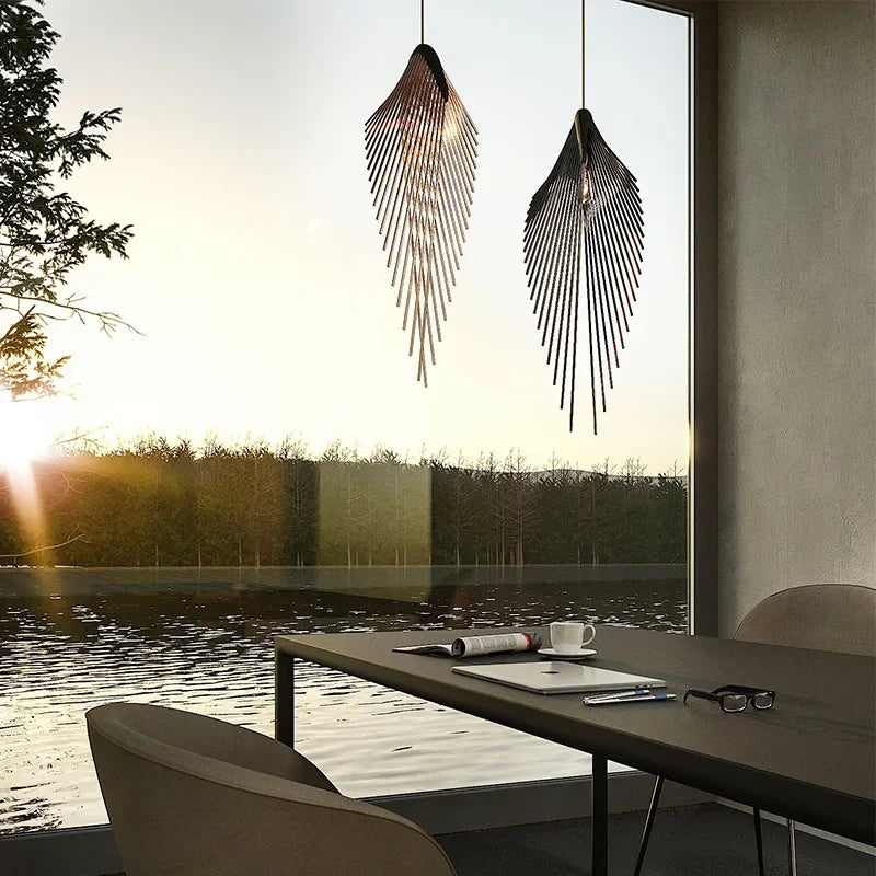 Designer Flying Wing Shape LED Chandeliers | Modern Living Room Pendant Lamps