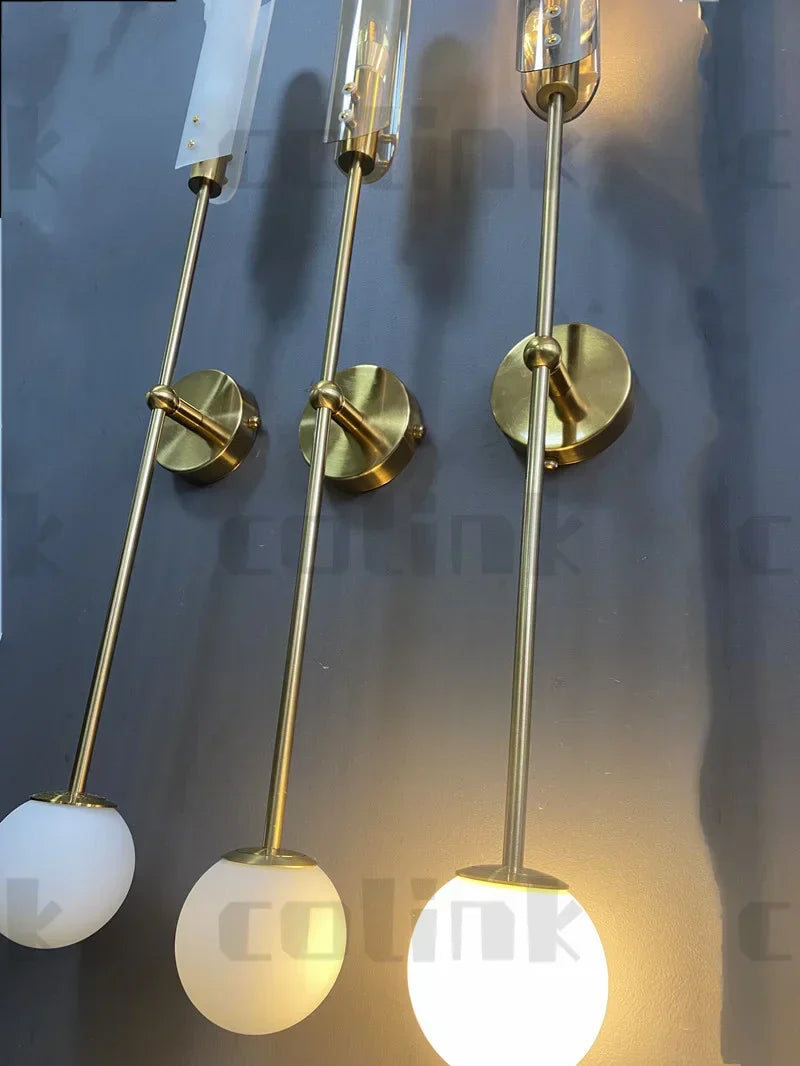 Modern Glass Wall Light Fixture Indoor Nordic LED Sconce Lamp Luxury Decoration