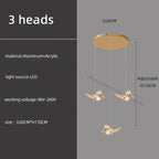 Butterfly Chandelier Staircase Suspended Loft Pendant Light for Living Room & Hallway