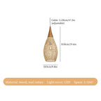 Rattan LED Ceiling Chandelier for Kitchen Island, Shop & Home Decor