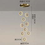 Crystal LED Chandelier: Modern Gold Kitchen Lighting, Simple Elegant Design.