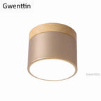 Wood Ceiling Light: Modern Nordic Kitchen Living Room LED Spotlight Fixture