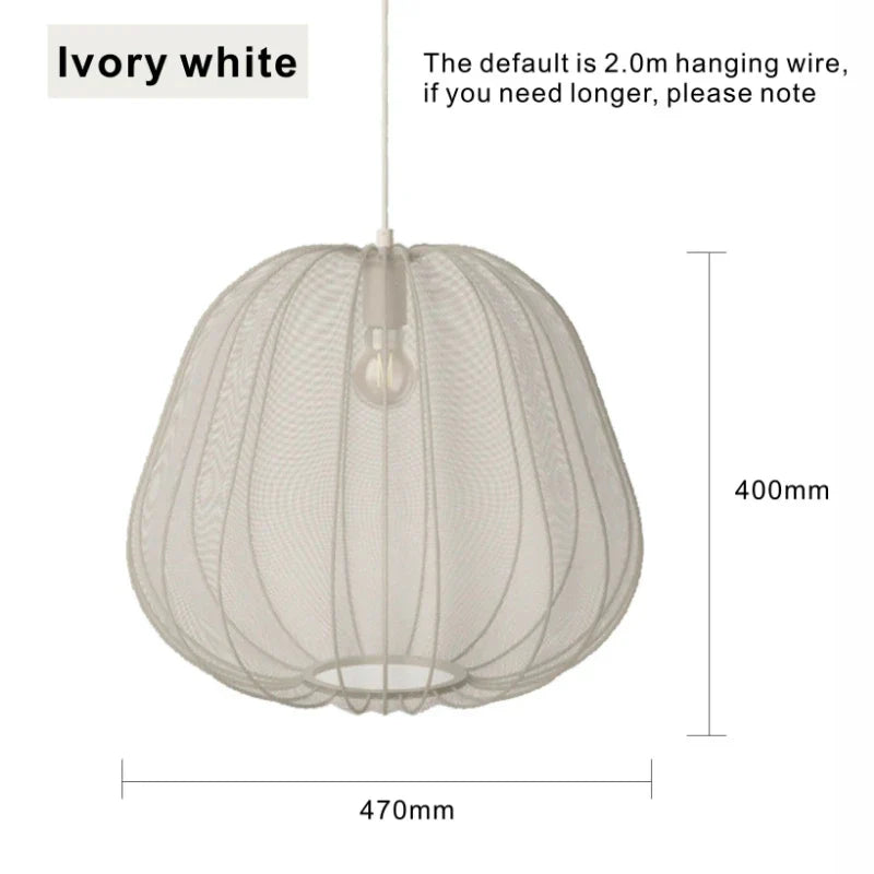 Fabric Lantern Chandelier Ceiling Lamp for Home Decor