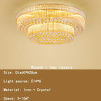 Crystal LED Chandelier: Light Luxury Ceiling Lamps for Living Room, Bedroom, Kitchen, Hotel