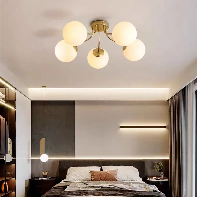 Bubble Glass LED Ceiling Light for Living Room Bedroom Kitchen Dining