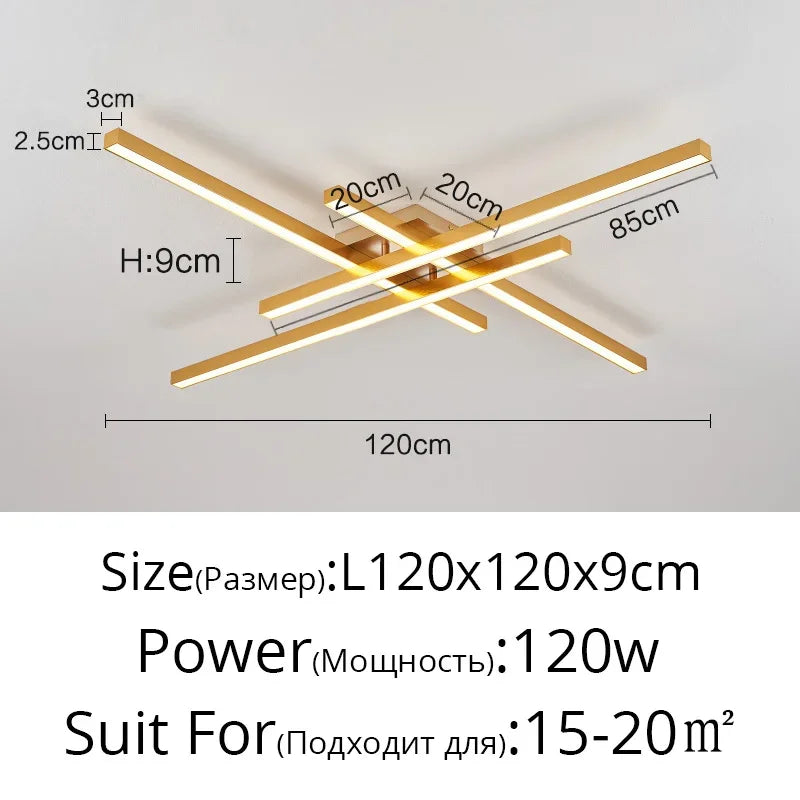 Modern Minimalist LED Ceiling Strip Lights for Living Room, Kitchen, Bedroom