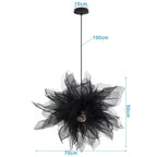 Feather Pendant LED Chandelier - Modern Bedroom Study Room Decoration