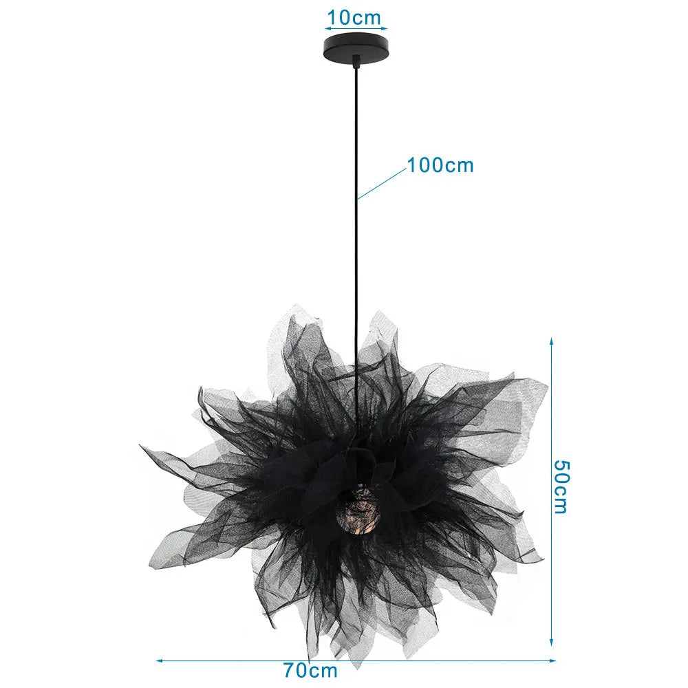 Feather Pendant LED Chandelier - Modern Bedroom Study Room Decoration