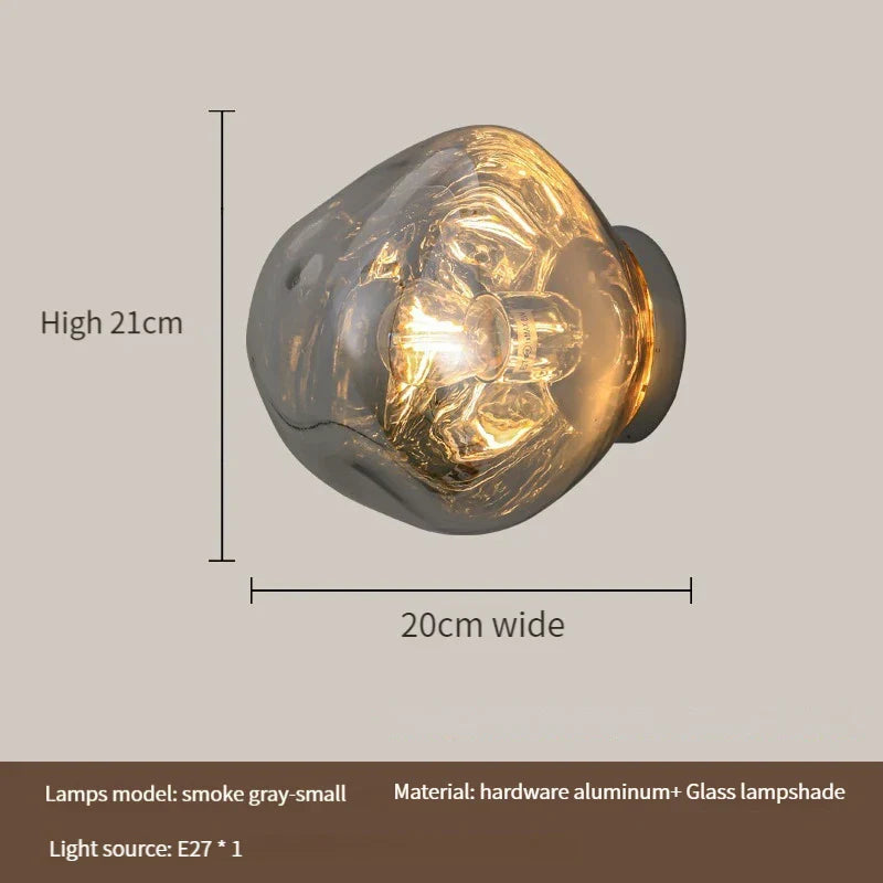 Glass LED Wall Lamp: Modern Lighting for Living Room, Hallway, Bedroom & Decor