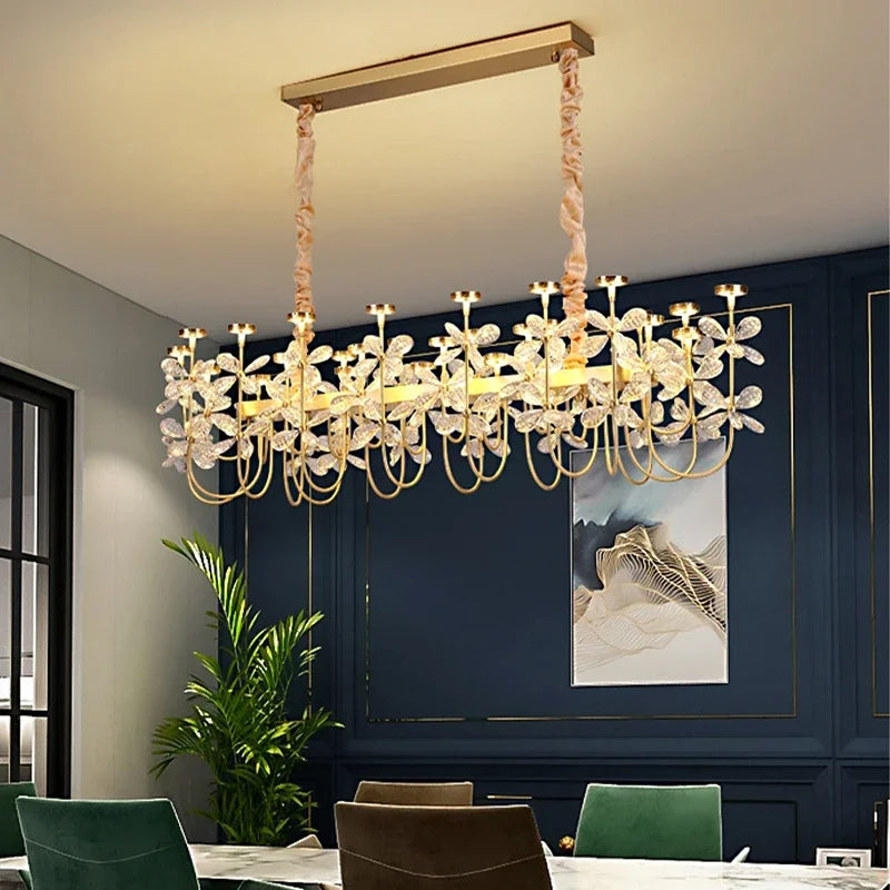 Butterfly Chandelier: Modern LED Dimmable Pendant Lamp Luxe Crystal Decor-Light 2024