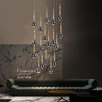 Modern LED Chandelier for Villa Living Room, Staircase Pendant Light