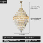 Elegant Crystal Chandelier: Modern European Lighting for Living, Dining & Bedroom
