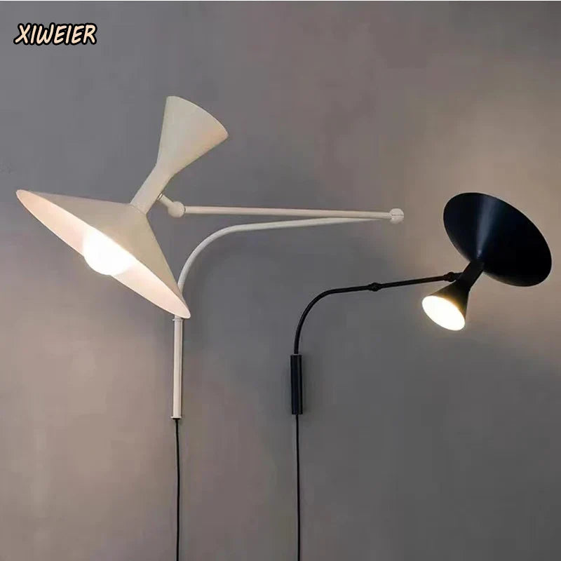 Rotating Horn Wall Lamp for Living Room Bedroom Sofa Bedside