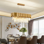 Stainless Steel Crystal Chandelier for Duplex Building, Hotel, Club and Living Room