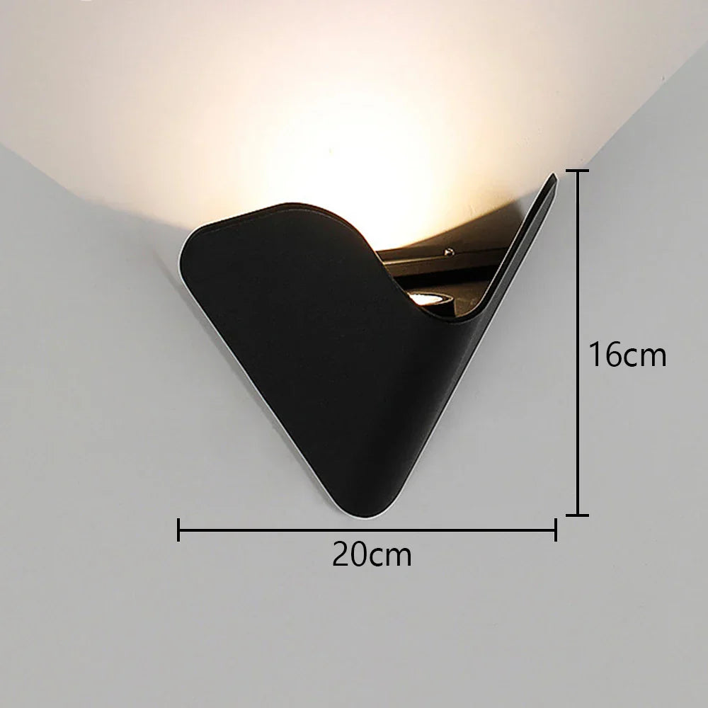 Modern Nordic Aluminum LED Wall Lamp for Living Room Bedroom Bedside Sconce