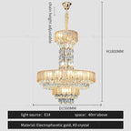 Crystal Chandelier: Postmodern Multi-layer Luxury for Villa, Hotel Lobby, and Living Room