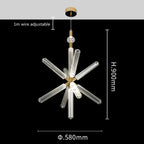 Glass Tubes LED Chandelier: Modern Luxury for Living Room, Bedroom, Hotel & Aisle