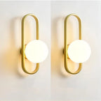 LED Glass Wall Sconce Lamp for Bedroom Living Room Staircase