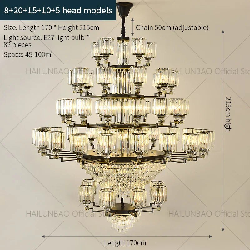 Modern Crystal Chandelier Light for Luxurious Living Spaces