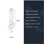 Magnolia Flower G9 LED Chandelier - White Luxury Pendant Light Fixtures