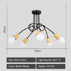 Nordic Wrought Iron Sputnik Ceiling Light Chandelier for Home Decor