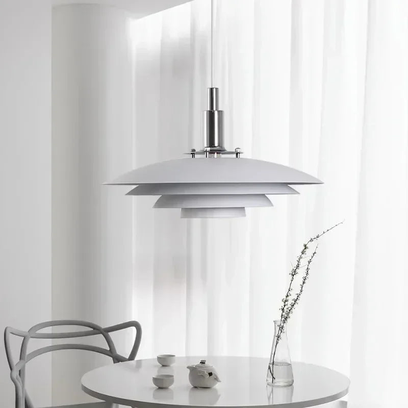 Nordic Saucer LED Chandelier: Stylish Home Decor Pendant Lighting for Dining Room, Kitchen, and Bar