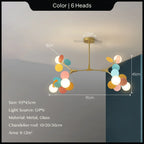 Modern Glass Ball Chandelier for Kids Room, Living Room Decor