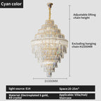 Elegant Crystal Chandelier: Modern European Lighting for Living, Dining & Bedroom
