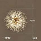 Dandelion Chandelier: Nordic Minimalist Wrought Iron LED Indoor Light for Living Room