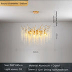 Luxury Tassel Crystal Chandelier with New French Design | Staircase Pendant Luxe Fixture