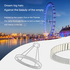 Modern Circle Chandelier: Bright 360° Lighting for Living Room, Kitchen & Bedroom