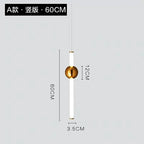 Modern Wand LED Pendant Light for Bedside Living Room, Hotel Hall Decor