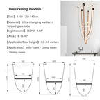 Glass Tube Pendant Lamp: Modern LED Lighting for Living Room, Duplex Villa Staircase