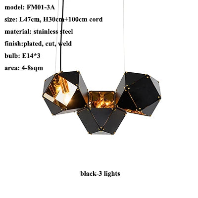 Modern Chandelier: Dining Room LED Pendant Lamp, Home Decor Hanging Light Fixtures