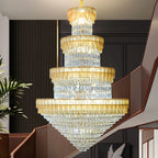European-Style Duplex Villa Loft Crystal Chandelier - High-End Luxury Lighting Solution