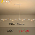 LED Wave Pendant Light for Office Dining Living Room Decor