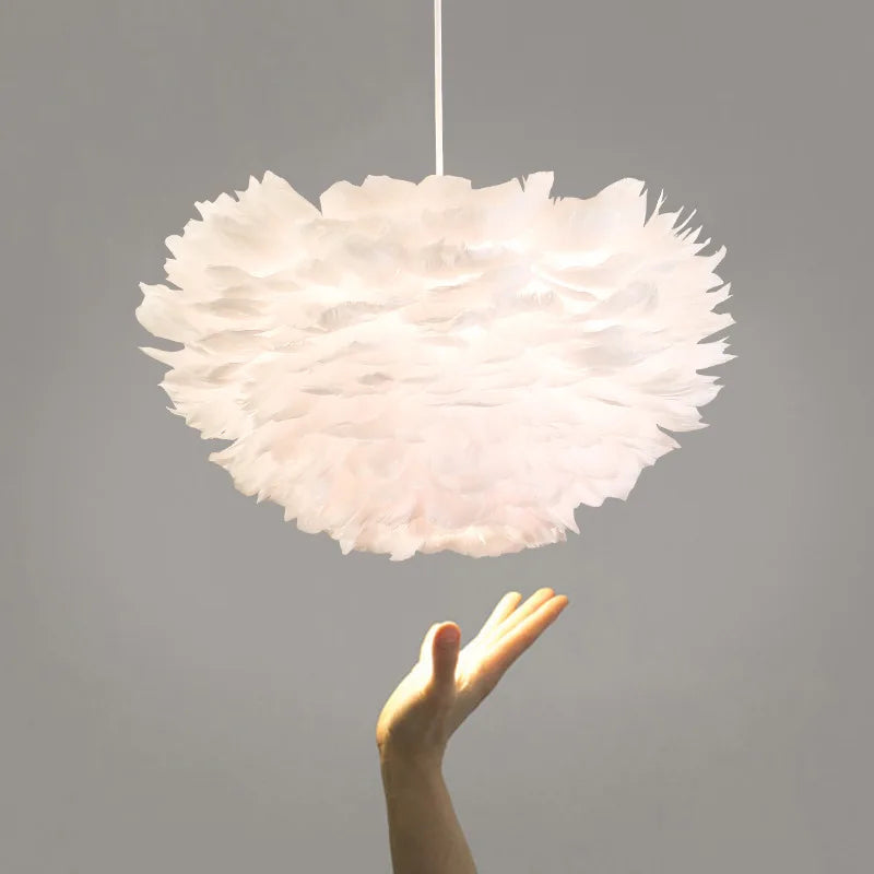 Nordic Feather Pendant Light LED Lamp for Living Room, Bedroom, Dining, Children's
