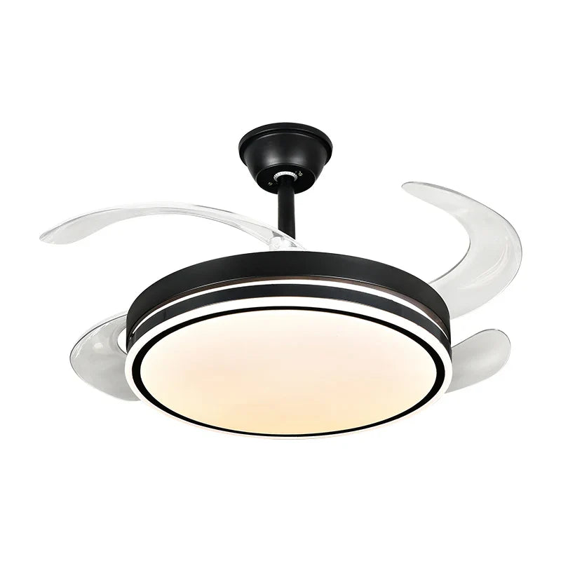LED Invisible Fan Lamp Modern Ceiling Chandelier for Living Room Bedroom