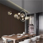 Bubble Glass Chandelier LED Dining Table Spherical Lighting